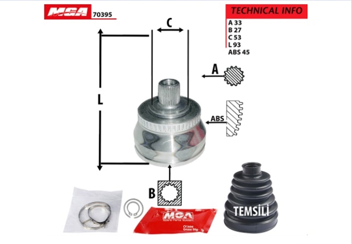 YEDEK PARÇAAKS KAFASI DIS-VW PASSAT 1.9TDI AJM AVB 3B0498099B -MGA-70395MGAMGA-70395