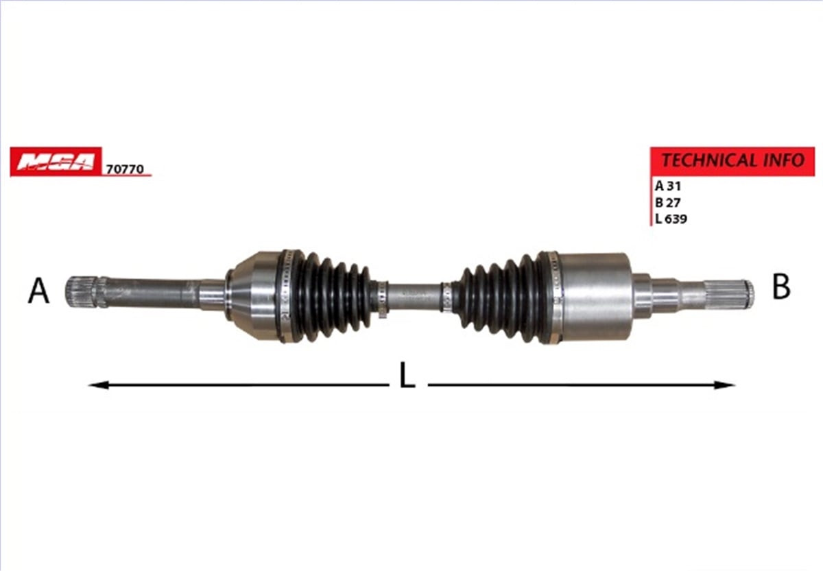 YEDEK PARÇAAKS KOMPLE SAG-TATA XENON 11>14   266737750119 -MGA-70770MGAMGA-70770