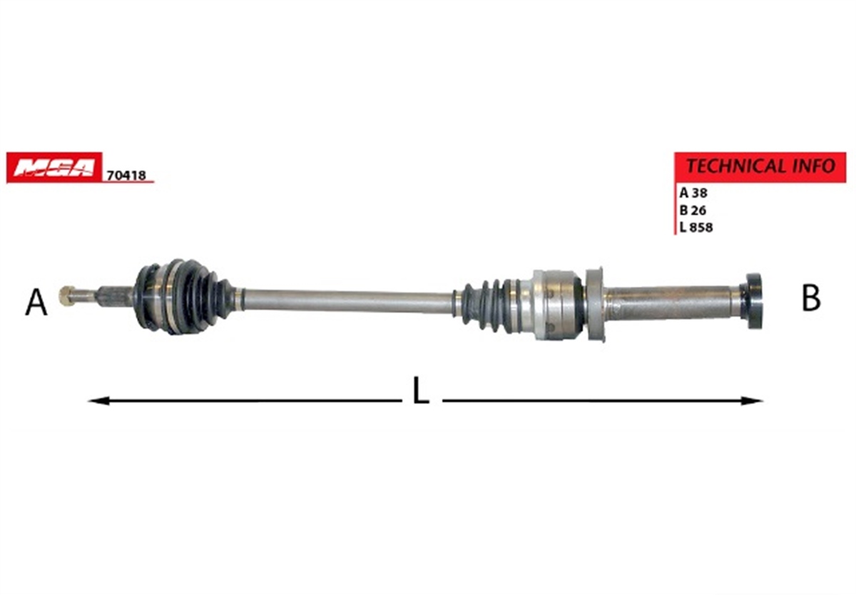 YEDEK PARÇAAKS KOMPLE SAG-VW TRANSPORTER T5 1.9TDI AXB AXC 7H0407272CH -MGA-70418MGAMGA-70418