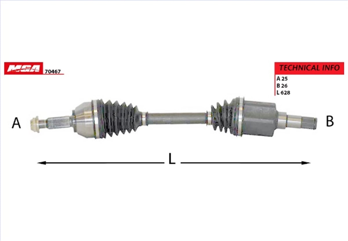 YEDEK PARÇAAKS KOMPLE SOL  FORD  CONNECT 1.8TDCİ 75/90/110PS 02-13 2T14 3B437 FD -MGA-70467MGAMGA-70467