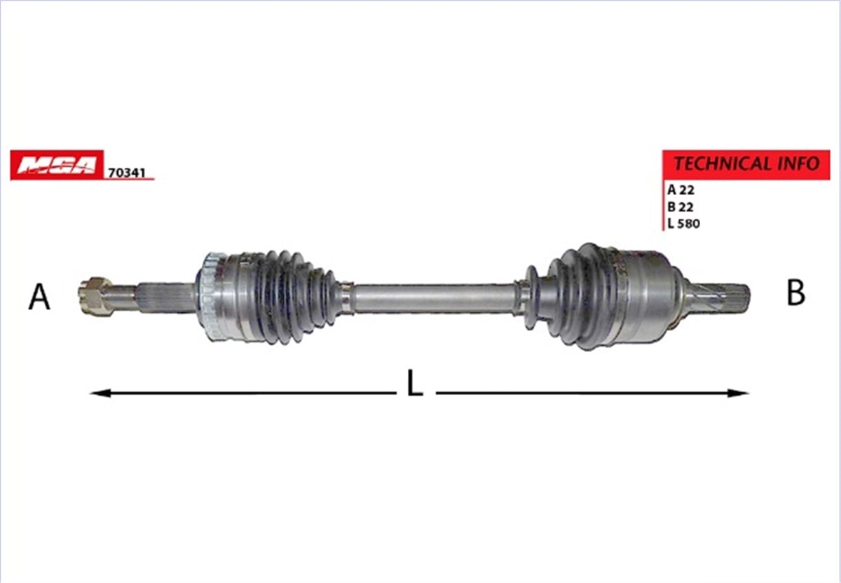 YEDEK PARÇAAKS KOMPLE SOL  OPEL  CORSA C 1.4 1.7DTI / 1.3CDTI 16V 00 / COMBO 1.4 1.6 1.7DI 01--  374466 -MGA-70341MGAMGA-70341