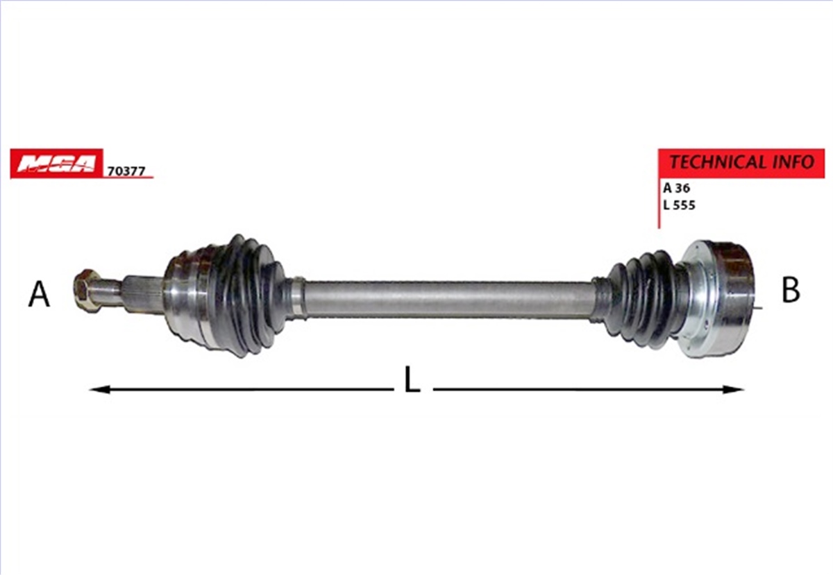 YEDEK PARÇAAKS KOMPLE SOL-VW GOLF IV/BORA/AUDI A3/SEAT TOLEDO/LEON/SKODA OCTAVIA  1,6 AKL AEH 1J0407271Q -MGA-70377MGAMGA-70377
