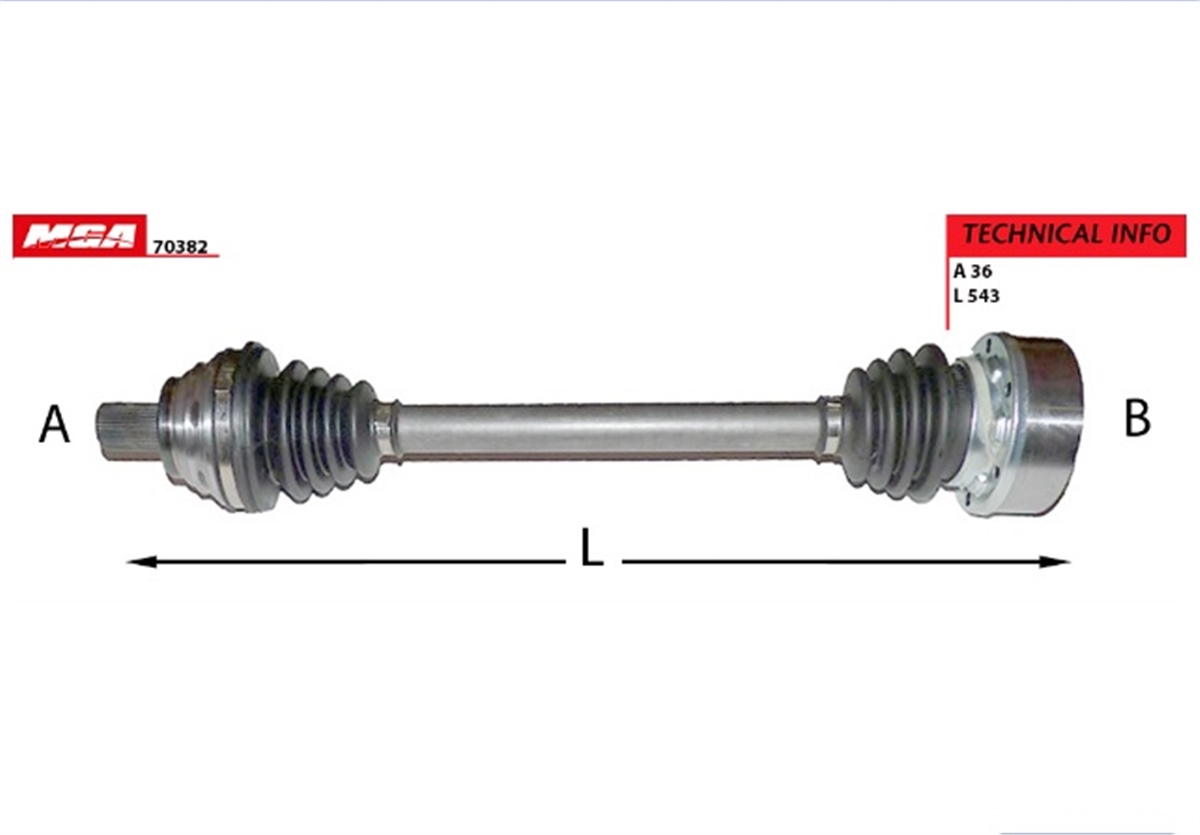 YEDEK PARÇAAKS KOMPLE SOL-VW GOLF V/JETTA/AUDI A3/SKODA OCTAVIA 1.6 BSE BGU  1K0407271DJ -MGA-70382MGAMGA-70382
