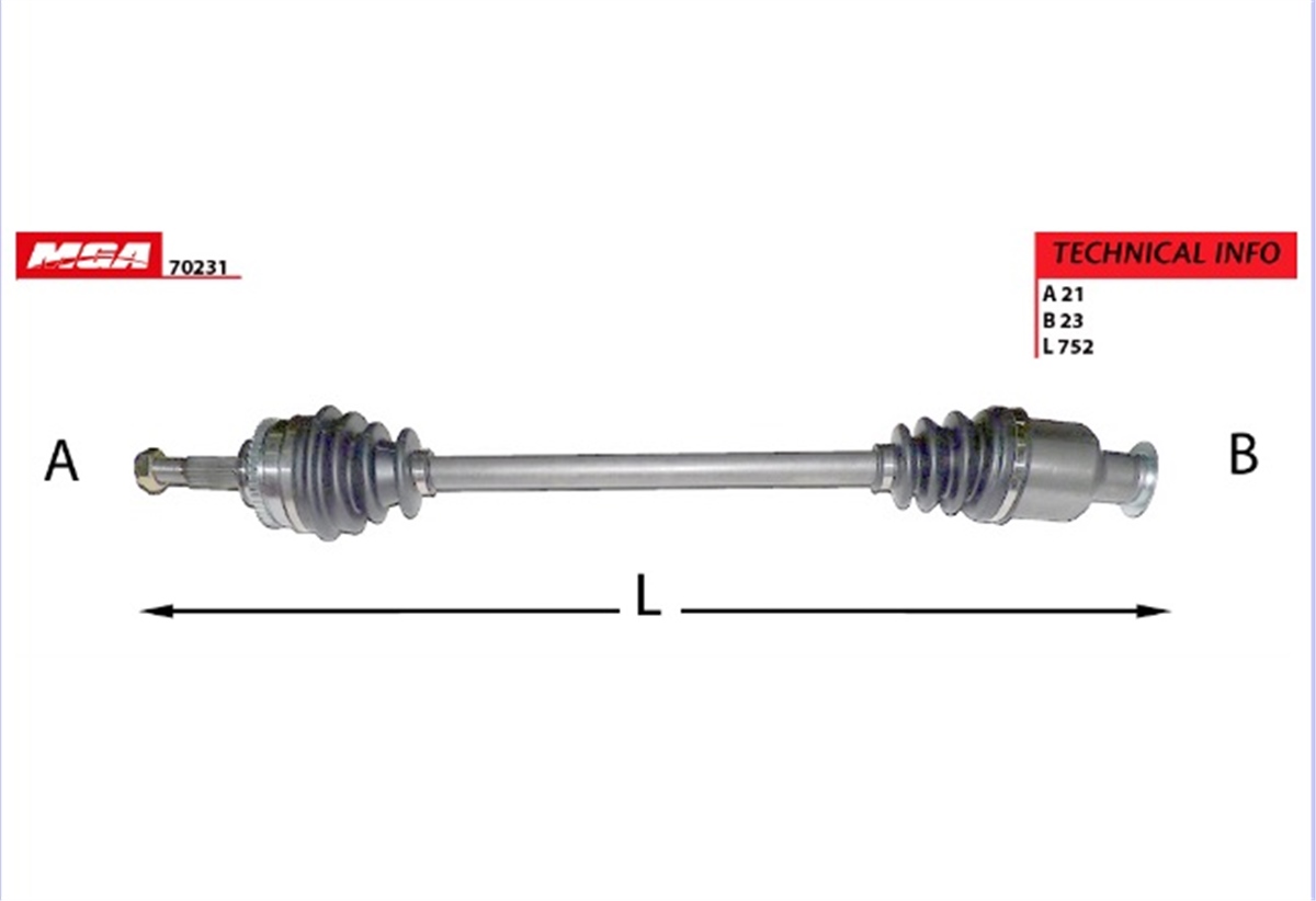 YEDEK PARÇAAKS SAG ABSLI 44D  RENAULT  SCENIC MEGANE I 1.6 16V K4M 99-- / MEKANIK ABSLI  8200168513 -MGA-70231MGAMGA-70231