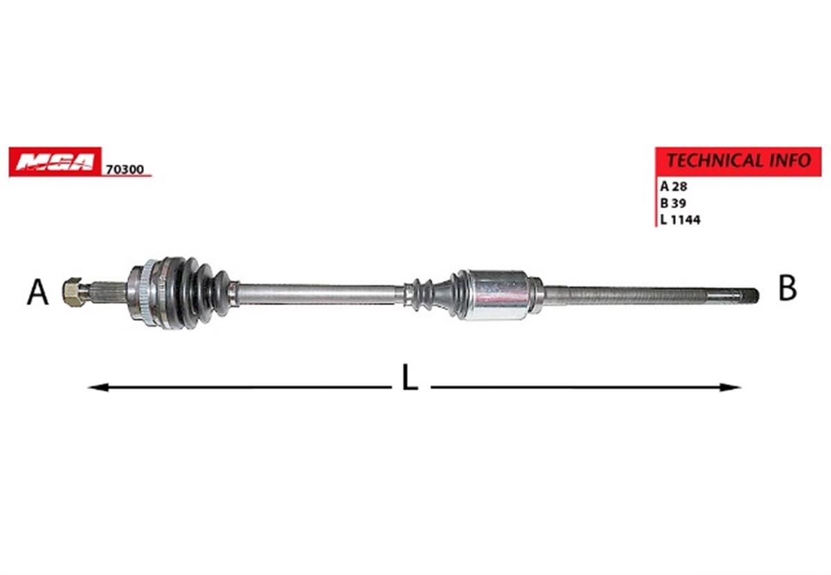 YEDEK PARÇAAKS SAG ABSLI 51DIS  RENAULT  MASTER  II 2.5DCI 01-06  8200499895 -MGA-70300MGAMGA-70300