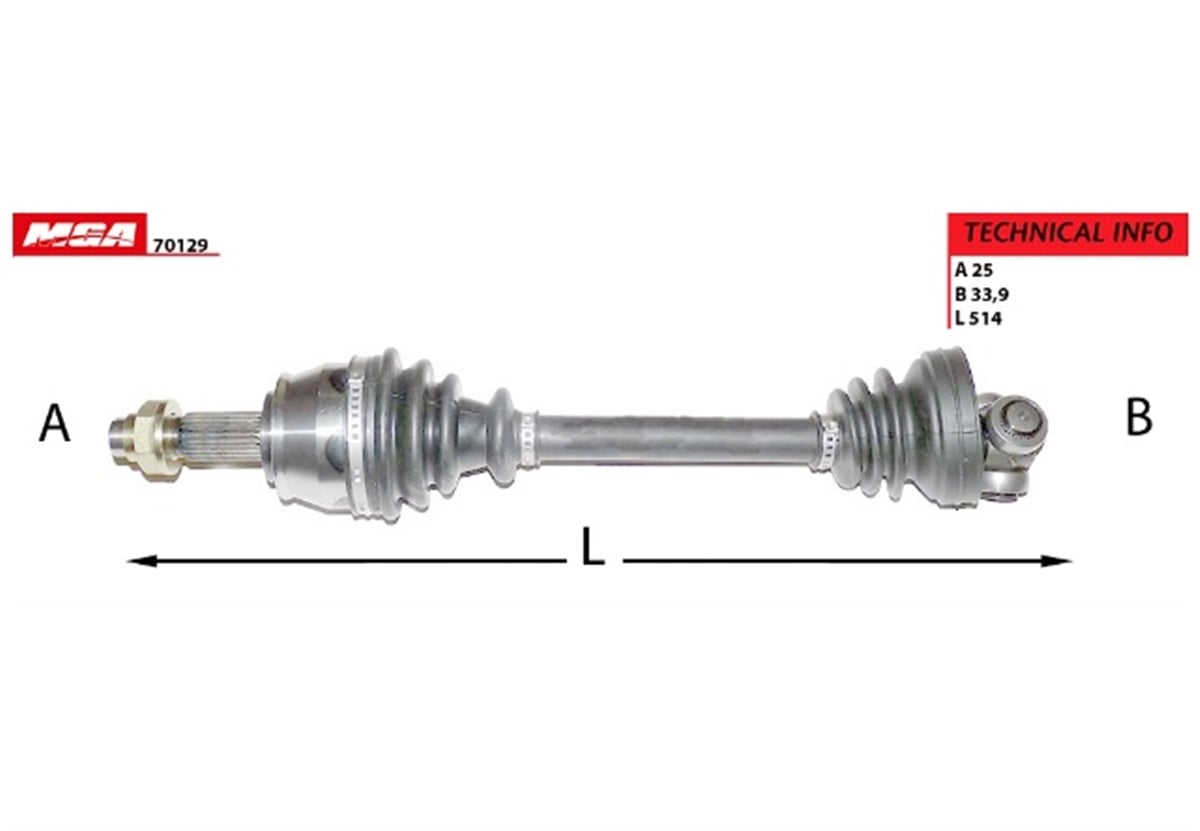 YEDEK PARÇAAKS SAG  FIAT  GRANDE PUNTO 1.3JTD 05--  46308522 -MGA-70129MGAMGA-70129