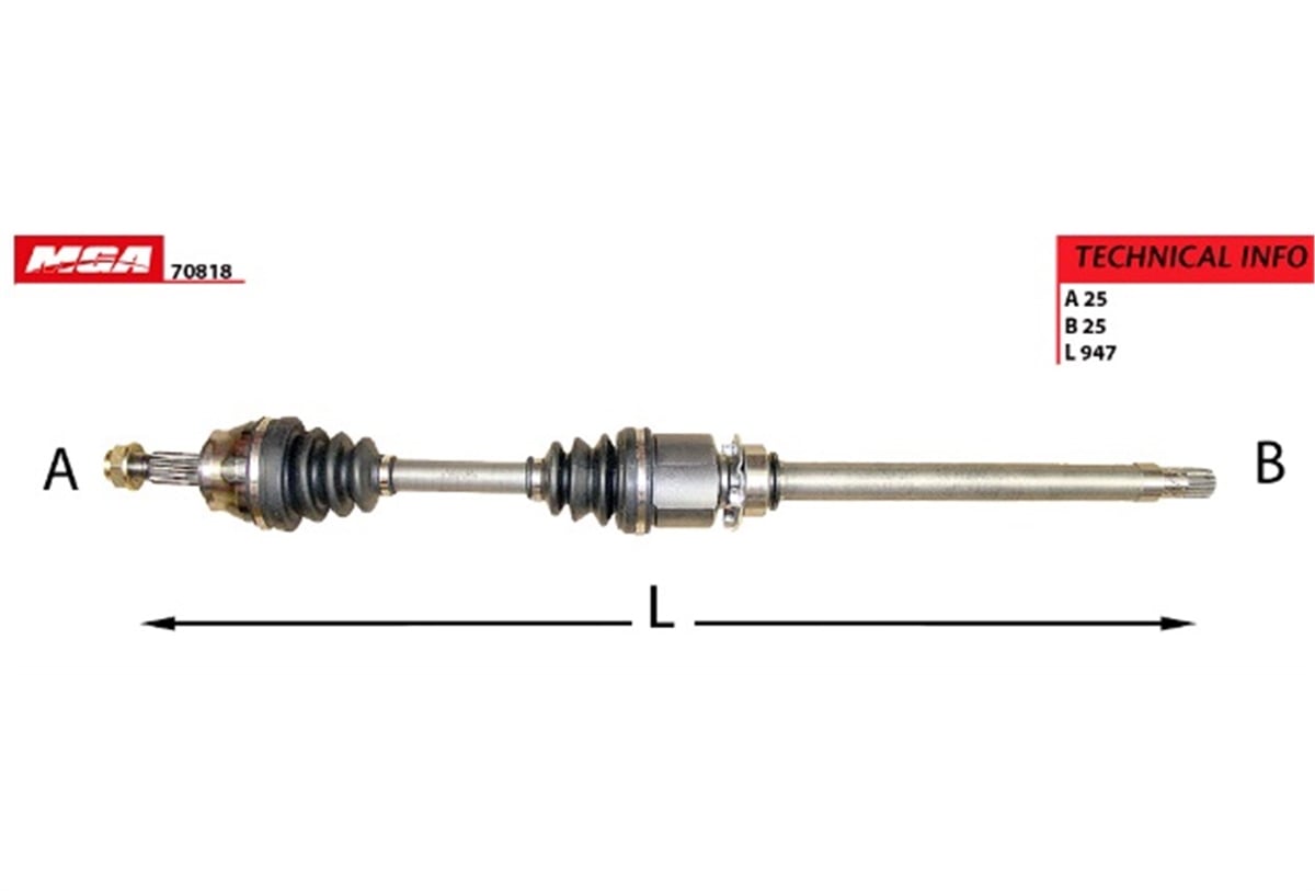 YEDEK PARÇAAKS SAG FIAT LINEA 1.6 MJTD 51785060 -MGA-70818MGAMGA-70818