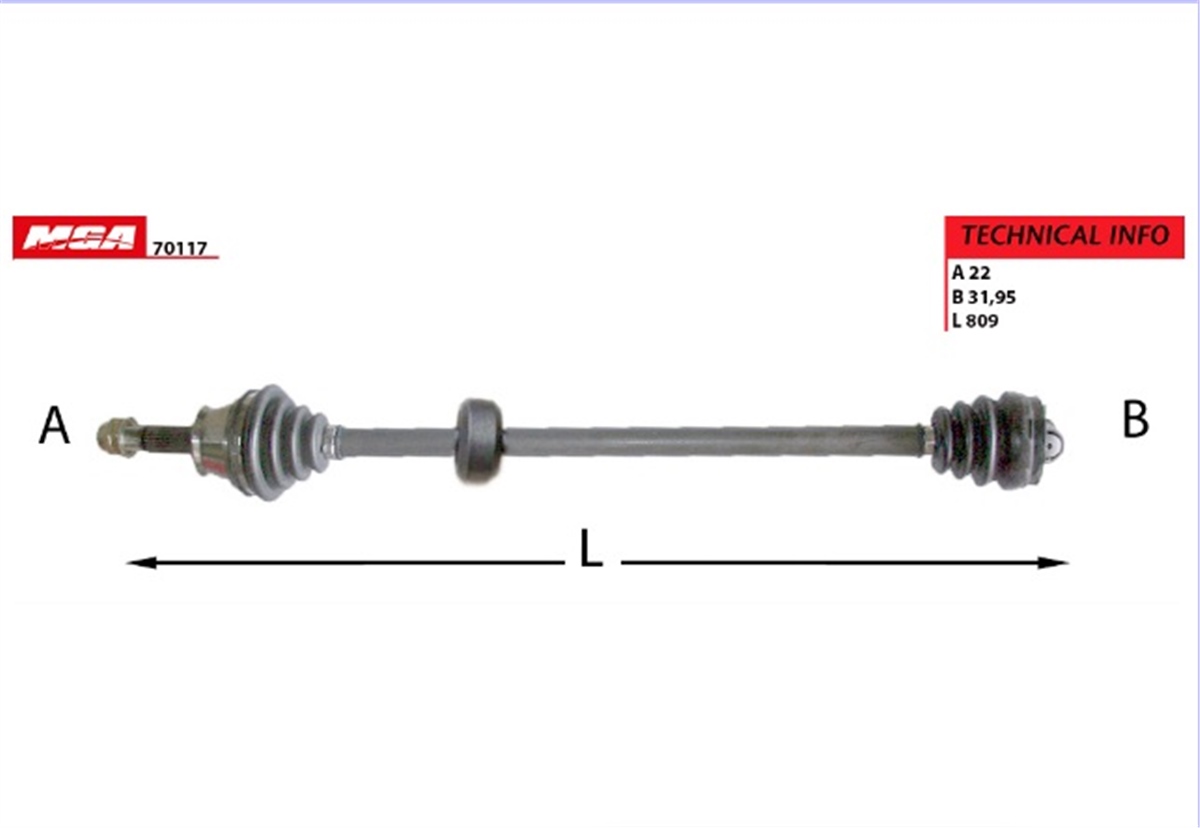 YEDEK PARÇAAKS SAG  FIAT  PALIO YM ALBEA 1.2 1.4 1.6 16V BENZINLI  46307899 -MGA-70117MGAMGA-70117