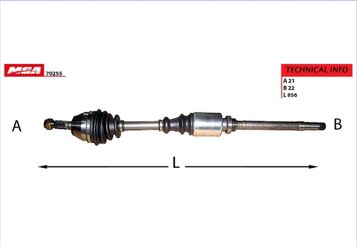 YEDEK PARÇAAKS SAG  PEUGEOT  205 1.4  32735P -MGA-70255MGAMGA-70255