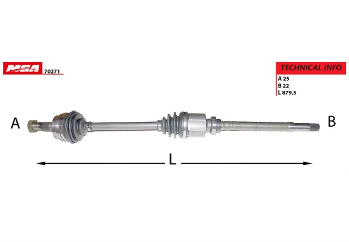 YEDEK PARÇAAKS SAG  PEUGEOT  306 1.6 TU5JP  3273Q1 -MGA-70271MGAMGA-70271