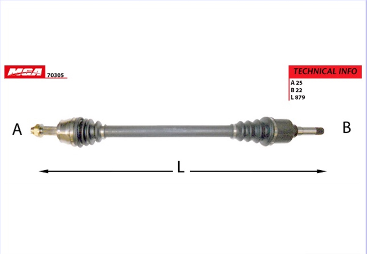 YEDEK PARÇAAKS SAG  PEUGEOT  BIPPER CITROEN  NEMO 1.4HDI 07--  3273TC -MGA-70305MGAMGA-70305