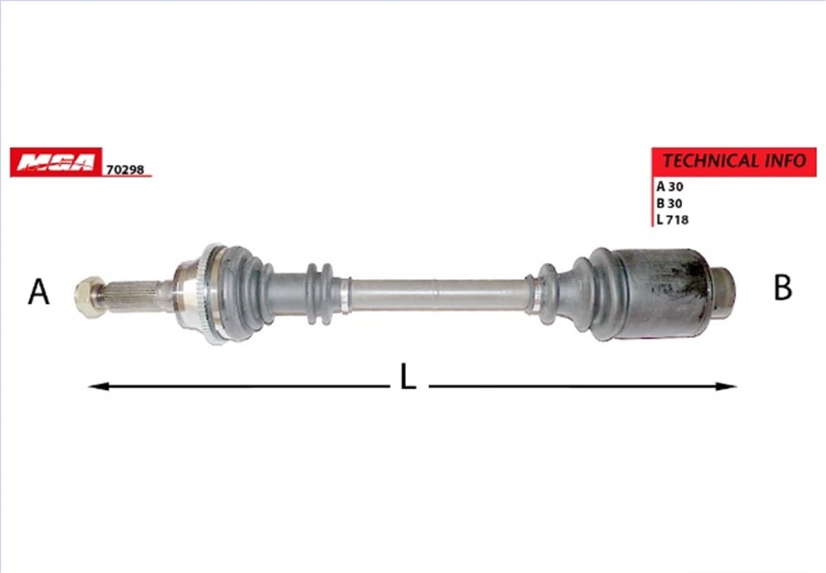 YEDEK PARÇAAKS SAG UZUN ABSLI  PEUGEOT  J9 PREMIER  327312,08 -MGA-70298MGAMGA-70298