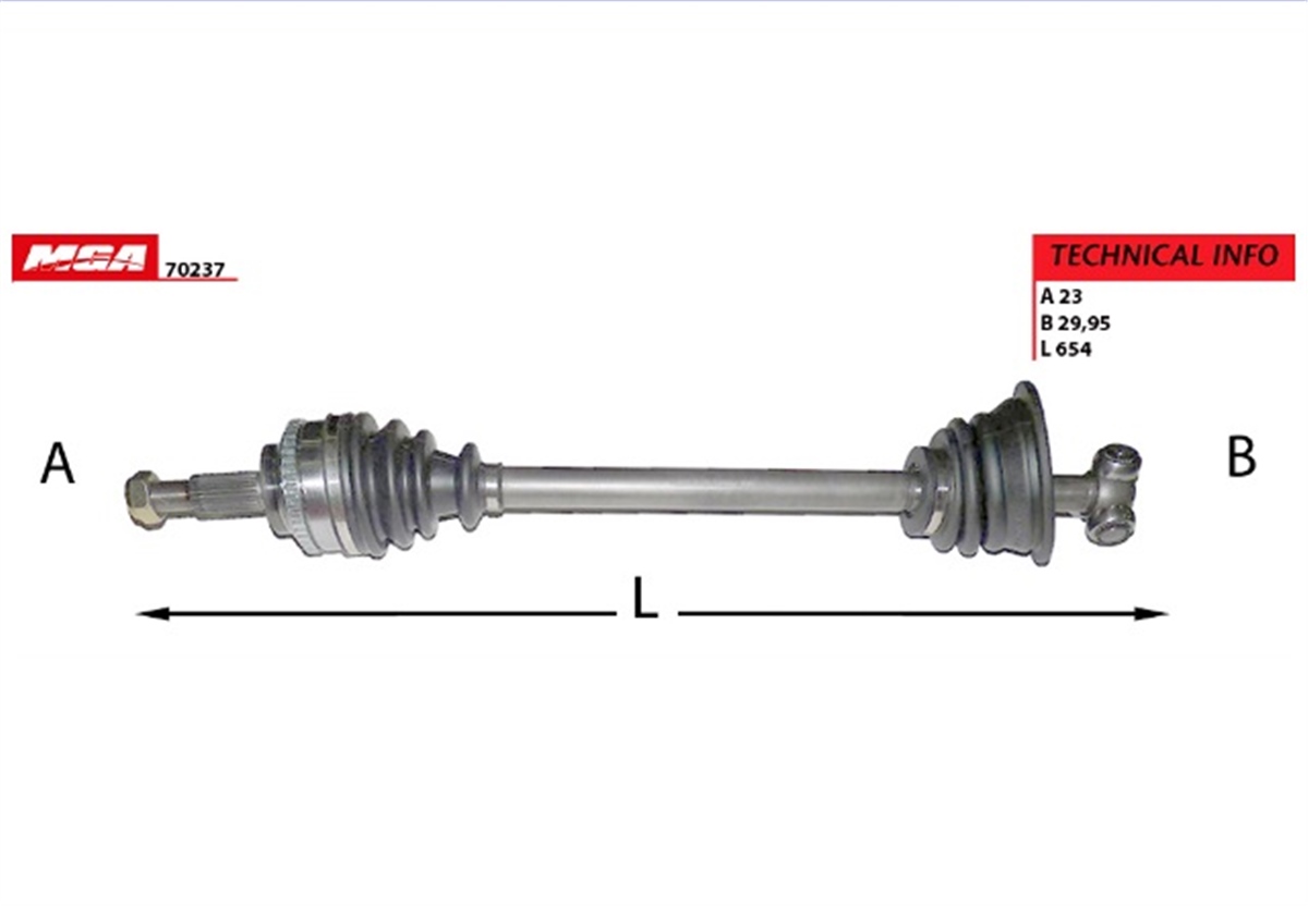 YEDEK PARÇAAKS SOL ABSLI 44D  RENAULT  MEGANE 1.9DTI LAON  7700111920 -MGA-70237MGAMGA-70237