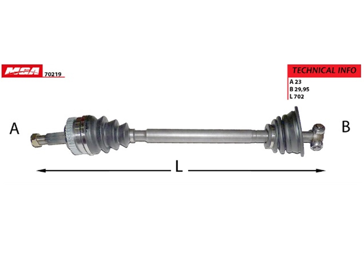 YEDEK PARÇAAKS SOL ABSLI 44DIS  RENAULT  LAGUNA I 1.8 2.0 97-01   ***AKSTAN OKUYAN*** 7701349994 -MGA-70219MGAMGA-70219