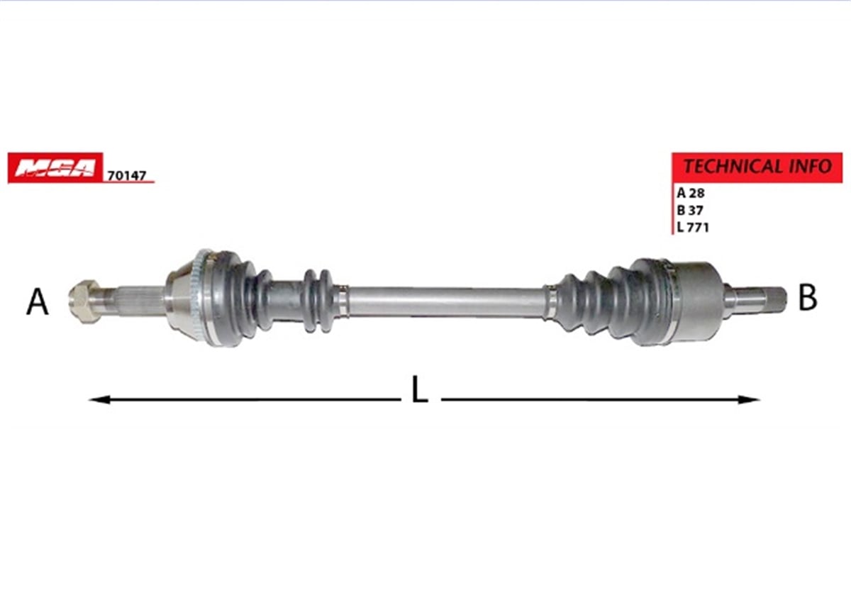 YEDEK PARÇAAKS SOL ABSLI 54D 14Q  PEUGEOT BOXER/ CITROEN JUMPER/ FIAT DUCATO 14Q  ML5 SANZ 3272CH -MGA-70147MGAMGA-70147