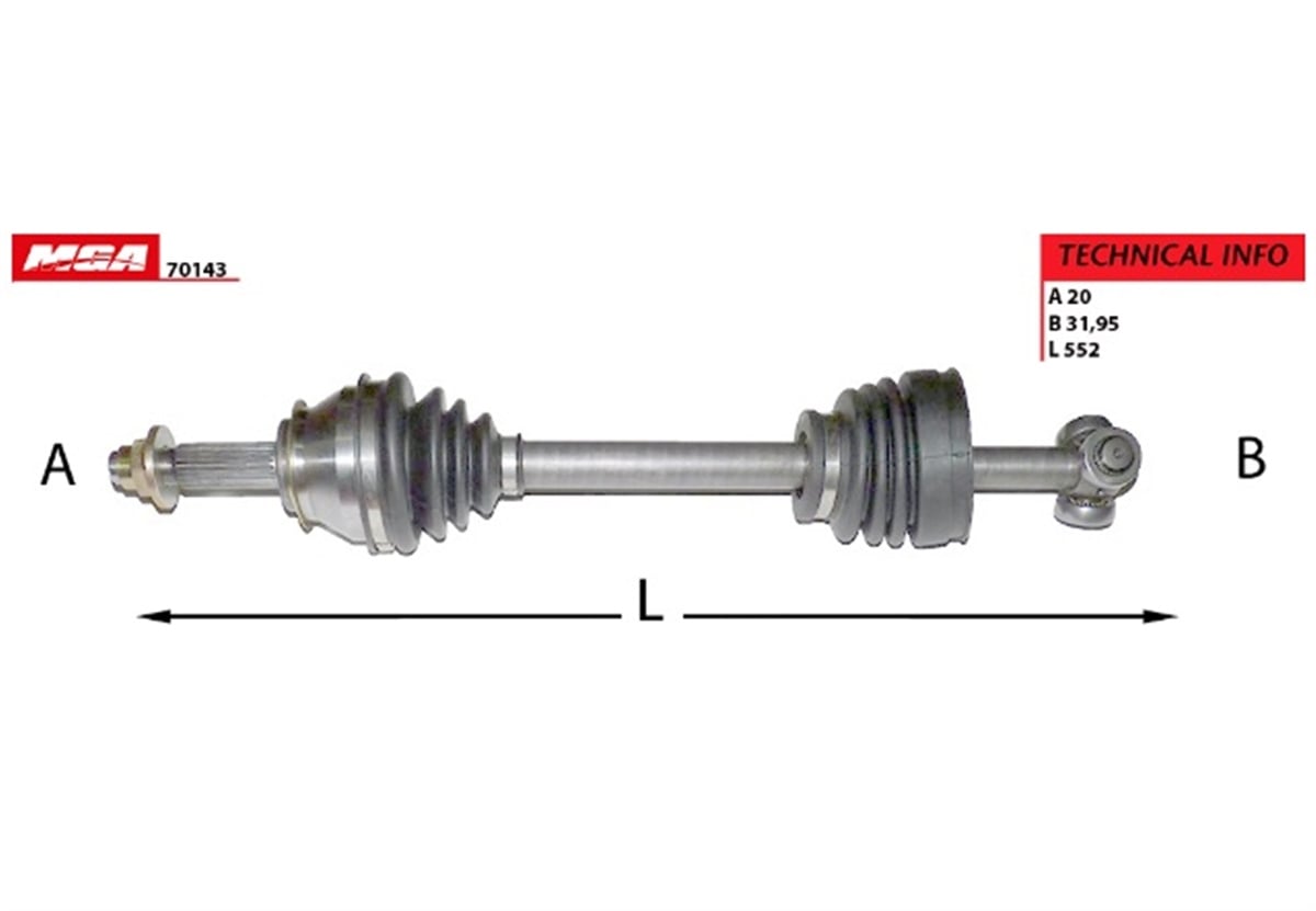 YEDEK PARÇAAKS SOL  FIAT  UNO 70 SX  7637734 -MGA-70143MGAMGA-70143
