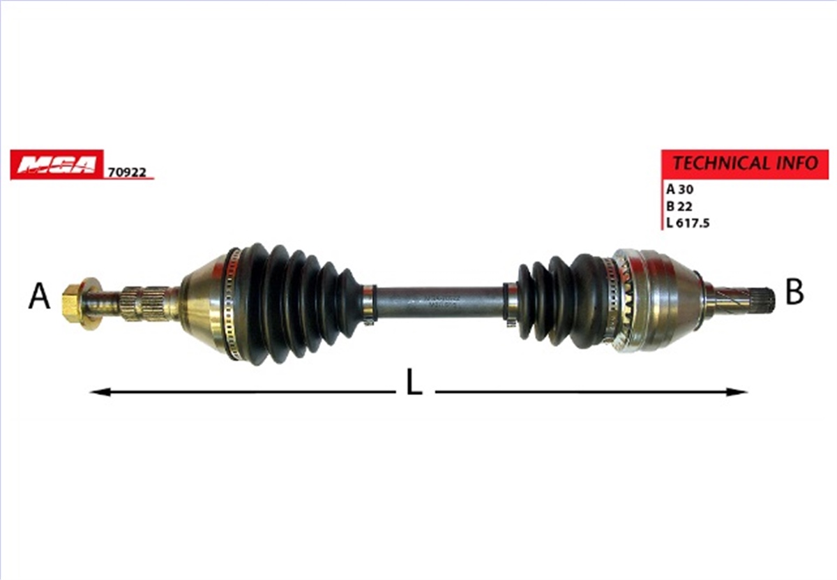 YEDEK PARÇAAKS SOL  OPEL  VECTRA C 1.6 1.8  374473 -MGA-70922MGAMGA-70922