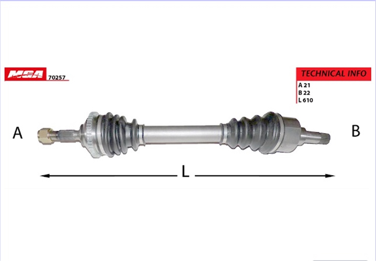 YEDEK PARÇAAKS SOL  PEUGEOT  206 1.4 ABSLI 48D  702033 SOLU  32723C -MGA-70257MGAMGA-70257