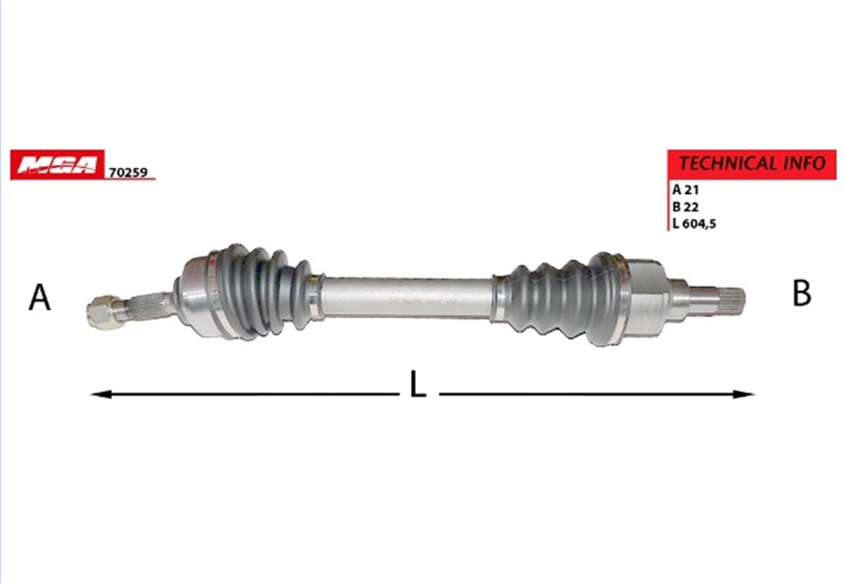 YEDEK PARÇAAKS SOL  PEUGEOT  206 1.6 TU5 1.4HDI ABSSIZ  32728E -MGA-70259MGAMGA-70259