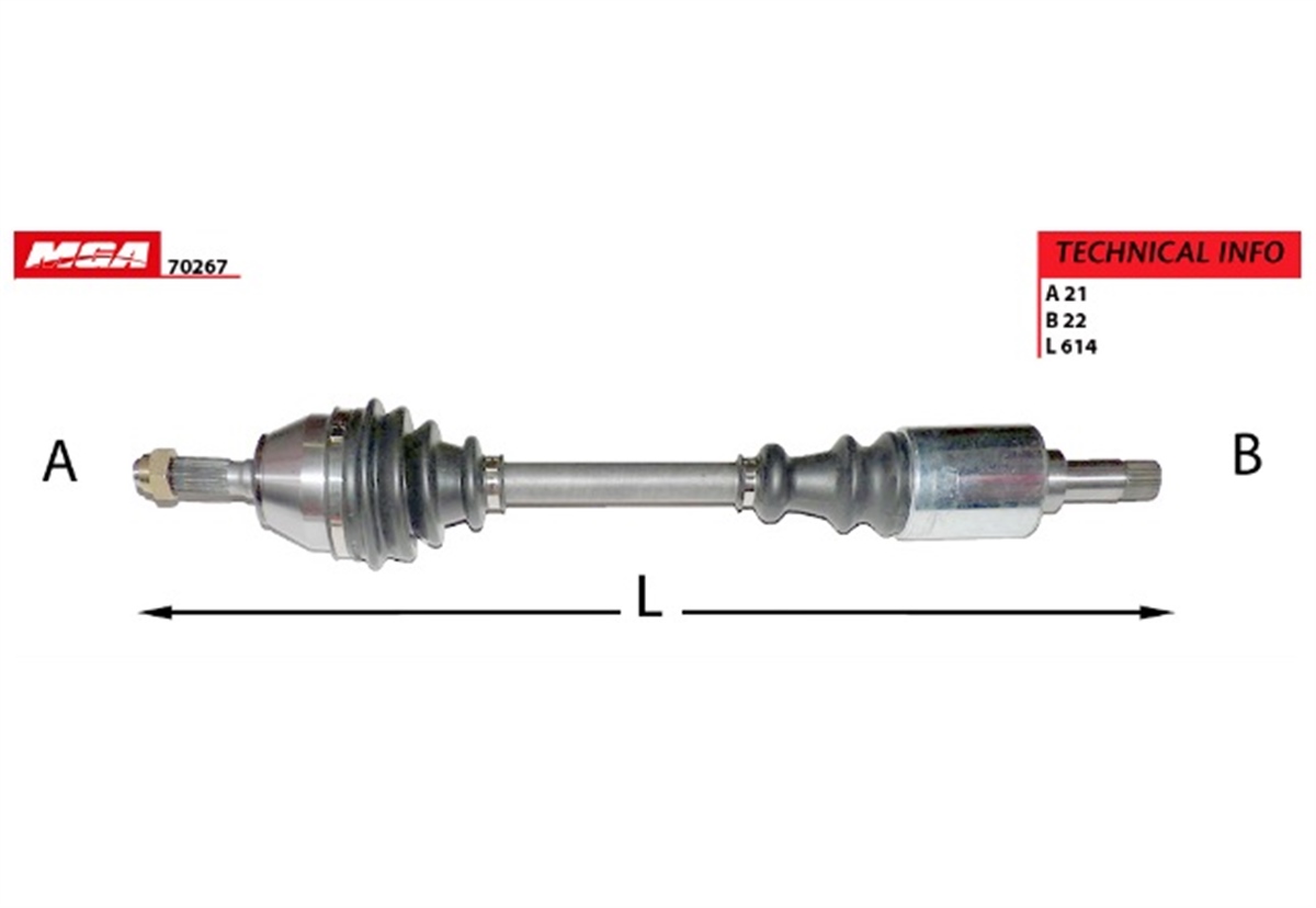 YEDEK PARÇAAKS SOL  PEUGEOT  306 1.4 1.1  3272T2 -MGA-70267MGAMGA-70267