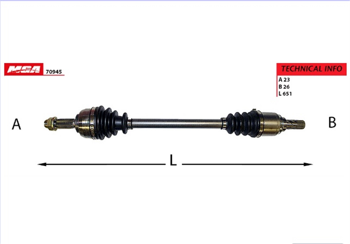 YEDEK PARÇAAKS SOL RENAULT CLIO III 1.2İ 16V 05-12 /RENAULT MODUS 1.2 05-12  -MGA-70945MGAMGA-70945