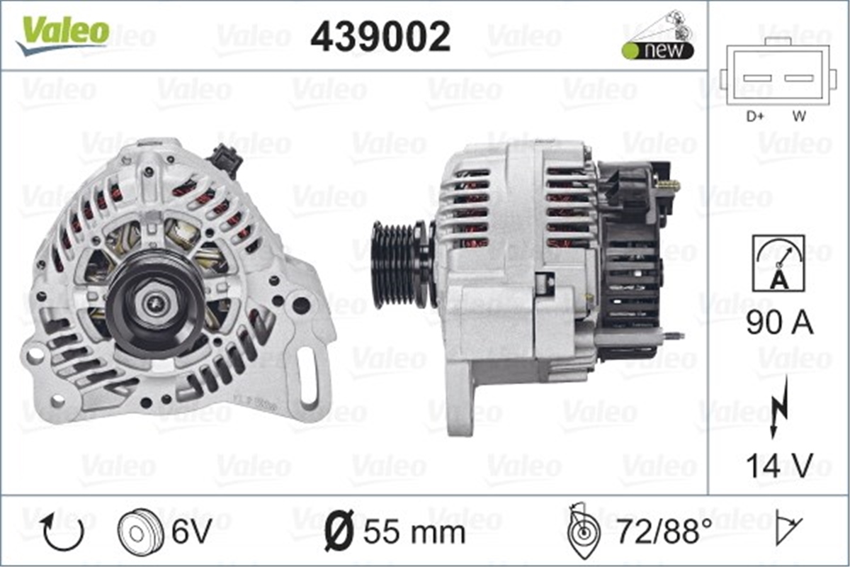 YEDEK PARÇAALTERNATÖR A13VI123 98A VALEO 439002VALEOVALEO 439002