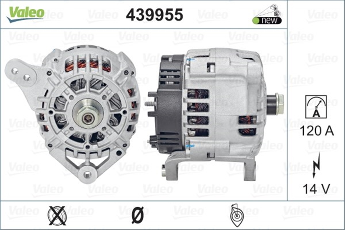 YEDEK PARÇAALTERNATÖR PERKINS SG10B090 VALEO 439955VALEOVALEO 439955