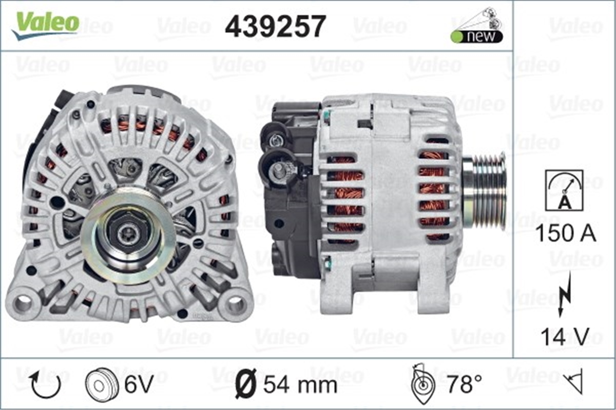 YEDEK PARÇAALTERNATÖR PSA VALEO 439257VALEOVALEO 439257