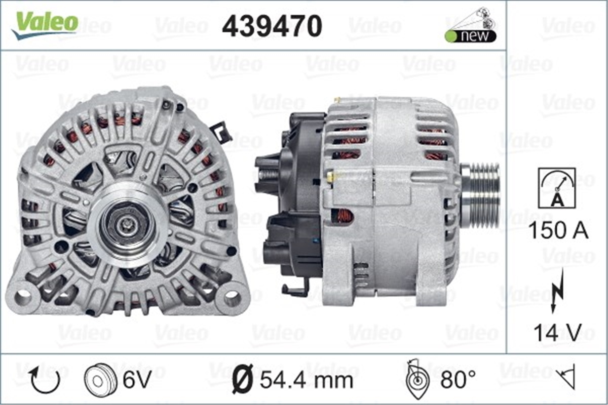YEDEK PARÇAALTERNATÖR PSA VALEO 439470VALEOVALEO 439470