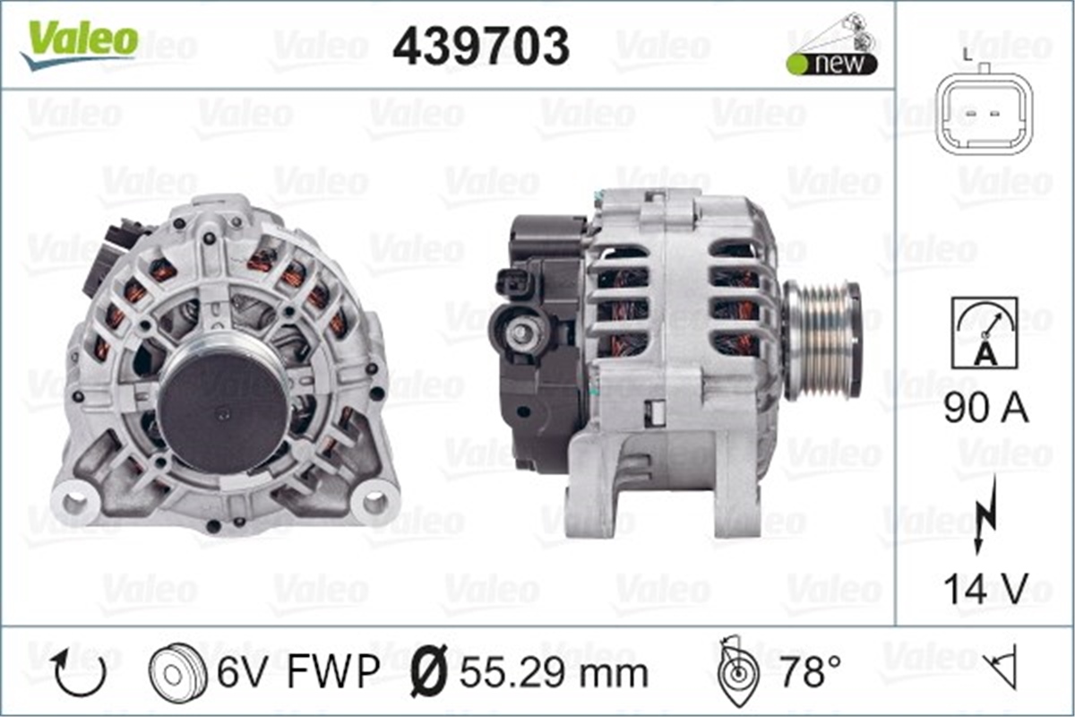 YEDEK PARÇAALTERNATÖR PSA VALEO 439703VALEOVALEO 439703