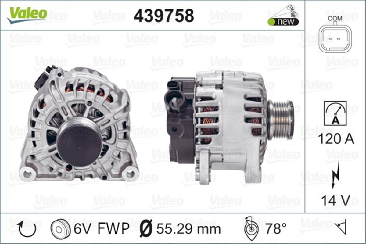 YEDEK PARÇAALTERNATÖR PSA VALEO 439758VALEOVALEO 439758