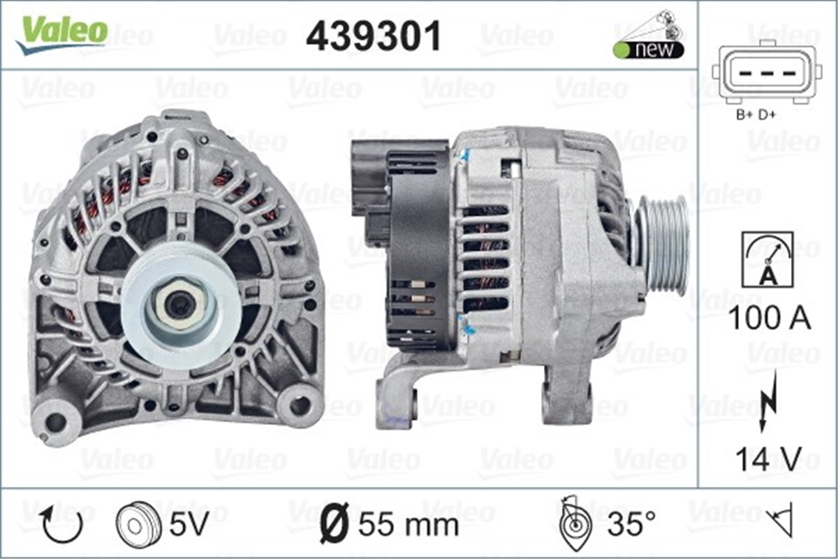 YEDEK PARÇAALTERNATÖR ROVER VALEO 439301VALEOVALEO 439301