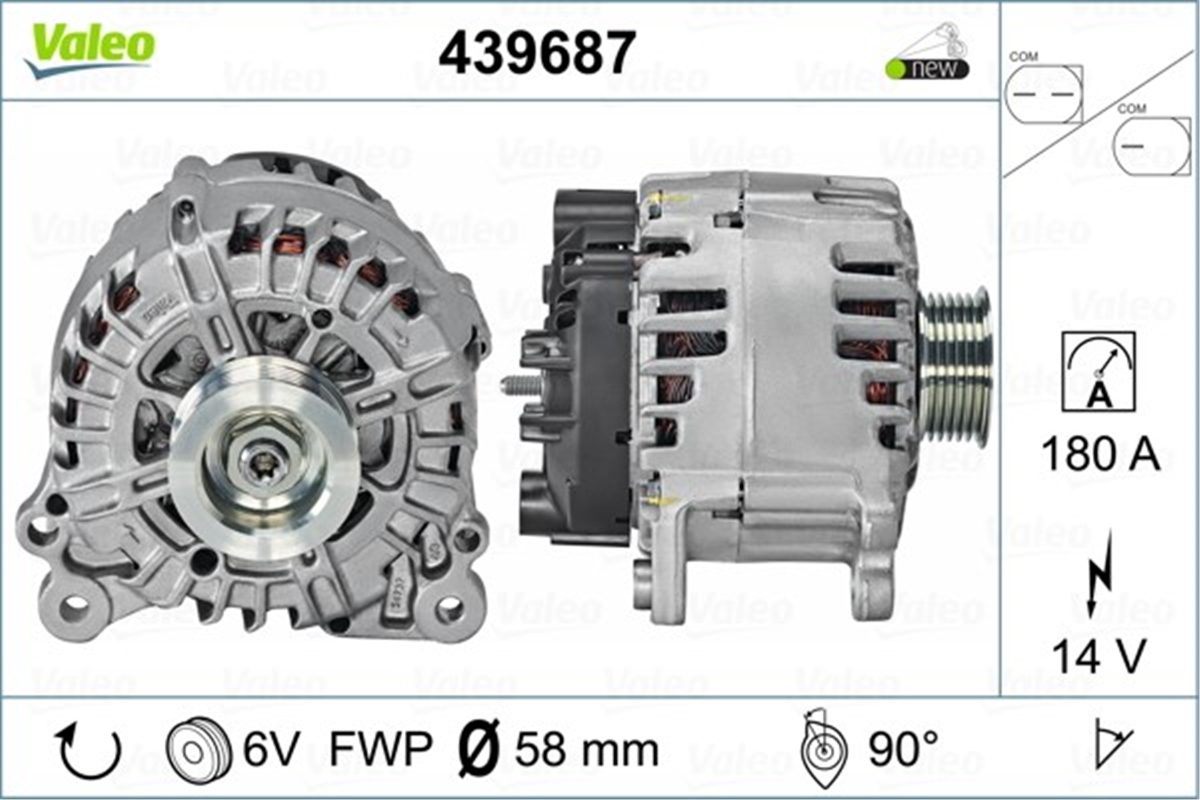 YEDEK PARÇAALTERNATÖR VAG TUAREG V6 TDI VALEO 439687VALEOVALEO 439687