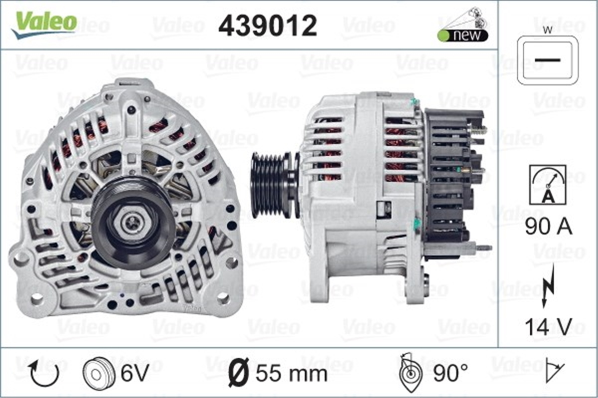 YEDEK PARÇAALTERNATÖR VAG VALEO 439012VALEOVALEO 439012