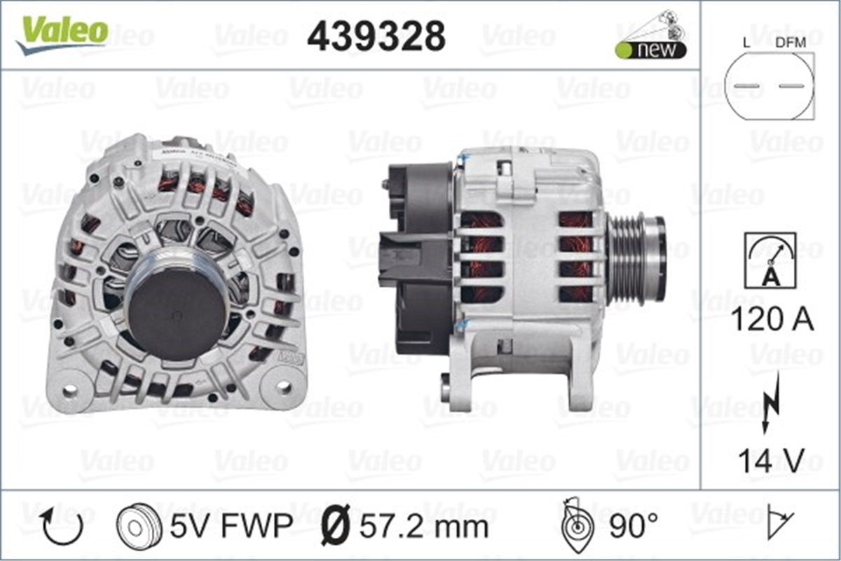 YEDEK PARÇAALTERNATÖR VAG VALEO 439328VALEOVALEO 439328