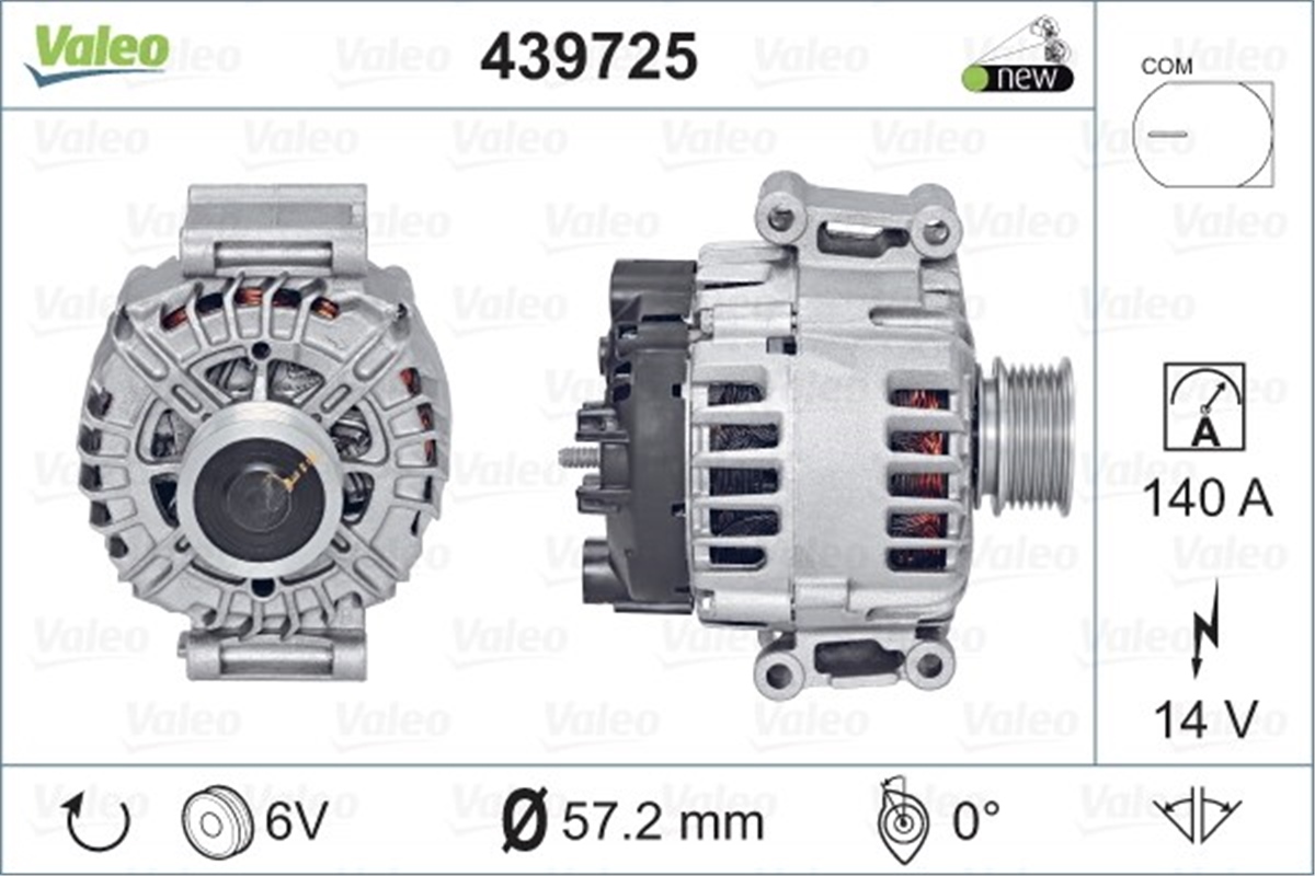 YEDEK PARÇAALTERNATÖR VAG VALEO 439725VALEOVALEO 439725