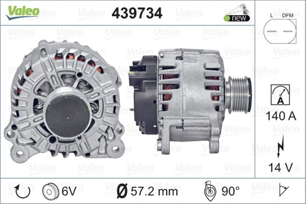 YEDEK PARÇAALTERNATÖR VAG VALEO 439734VALEOVALEO 439734