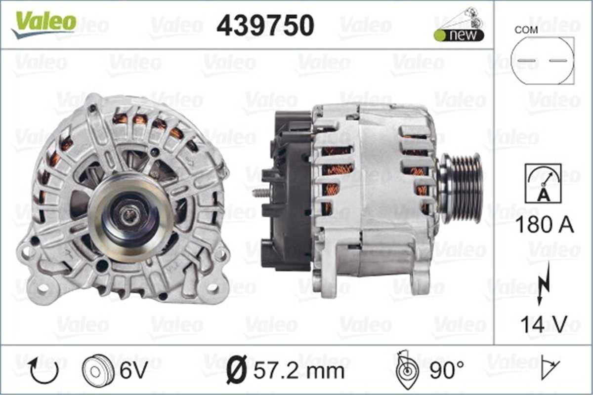 YEDEK PARÇAALTERNATÖR VAG VALEO 439750VALEOVALEO 439750