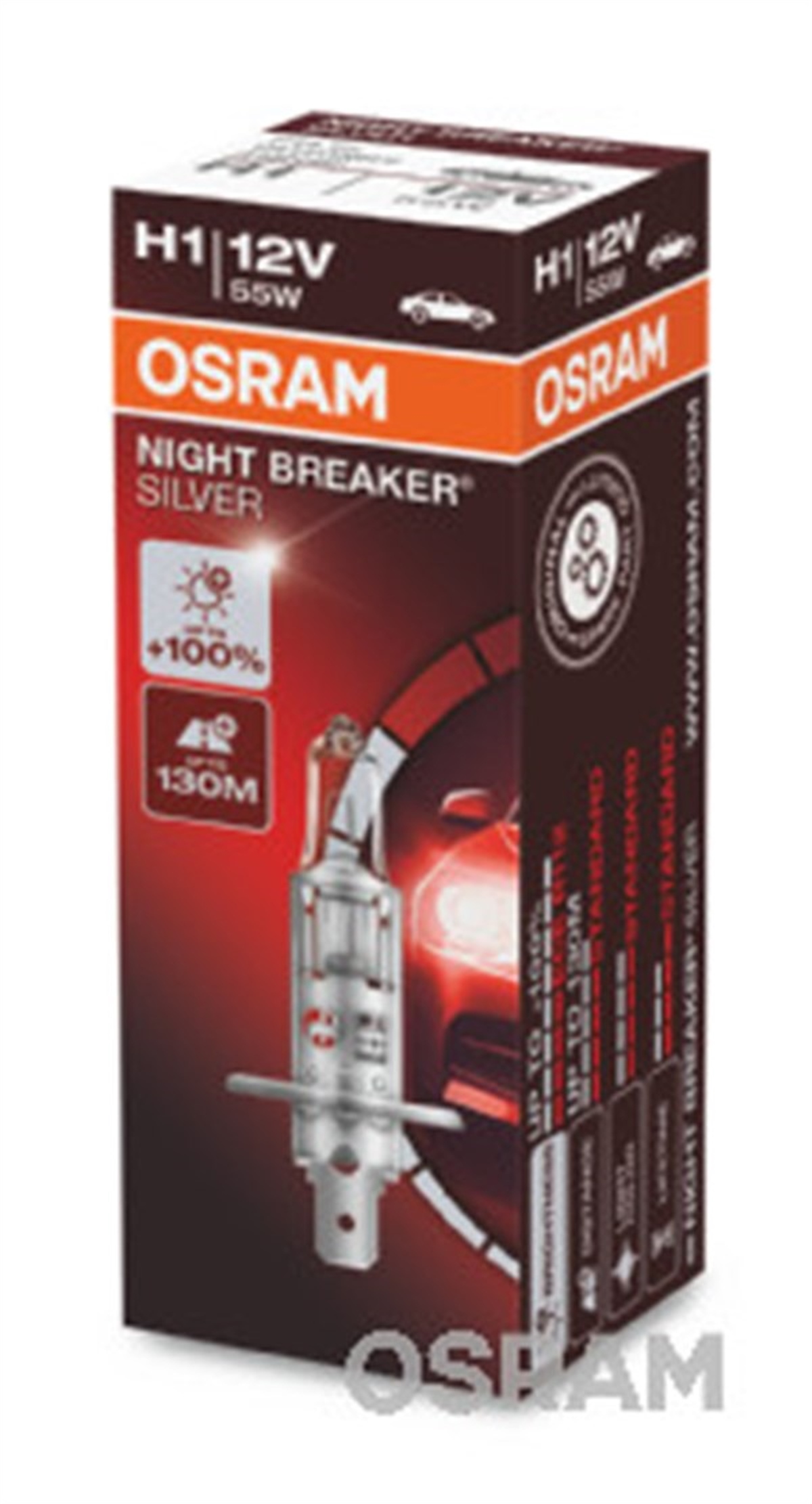 YEDEK PARÇAAMPUL 12V H1 55W NIGHT BREAKER SILVER NBS SERİSİ 100 GÜÇLÜ IŞIK İKİLİ AMBALAJ OSRAM 64150NBS-HCBOSRAMOSRAM 64150NBS-HCB