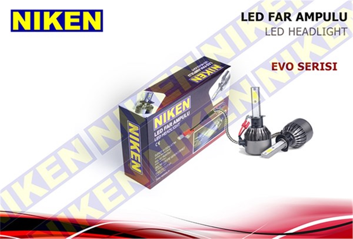 YEDEK PARÇAAMPÜL 12V H3 LED XENON SET EVO SERİSİ NIKEN 0120020201NIKENNIKEN 0120020201