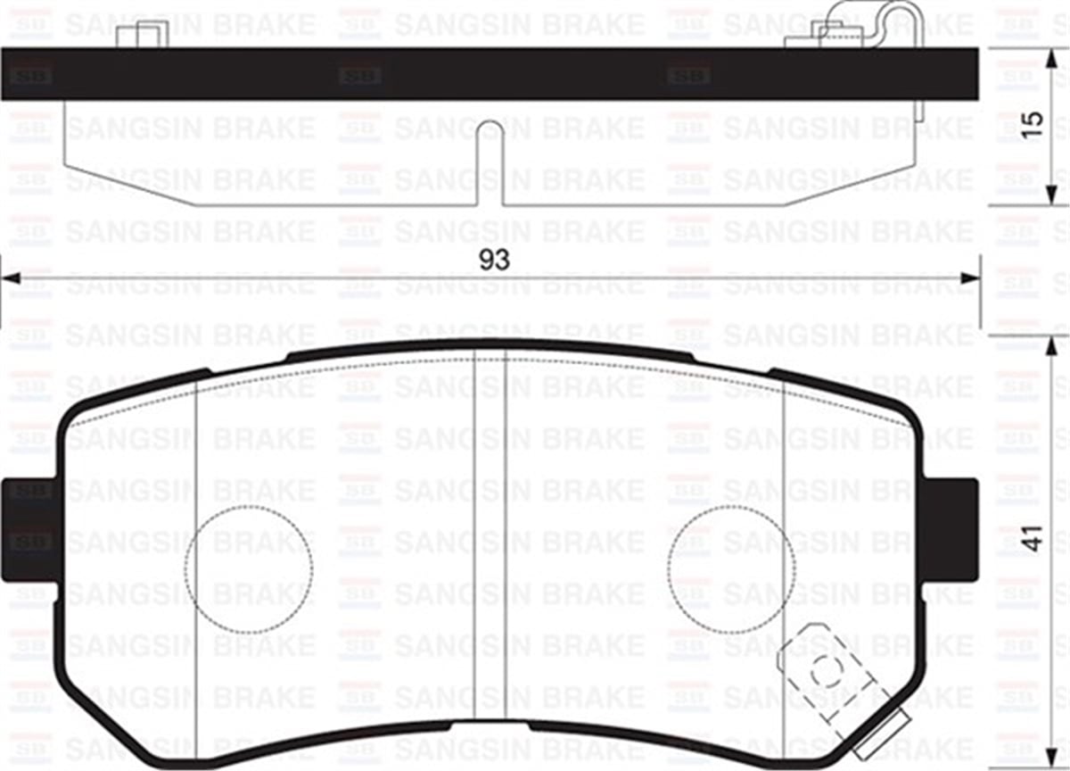 YEDEK PARÇAARKA BALATA ACCENT ERA 1.4 GL-1.5 CRDI-1.6 GLS 05 KIA RIO 02 KIA CEED 07 GDB3421-GDB3474 SANGSIN SP1187SANGSINSANGSIN SP1187