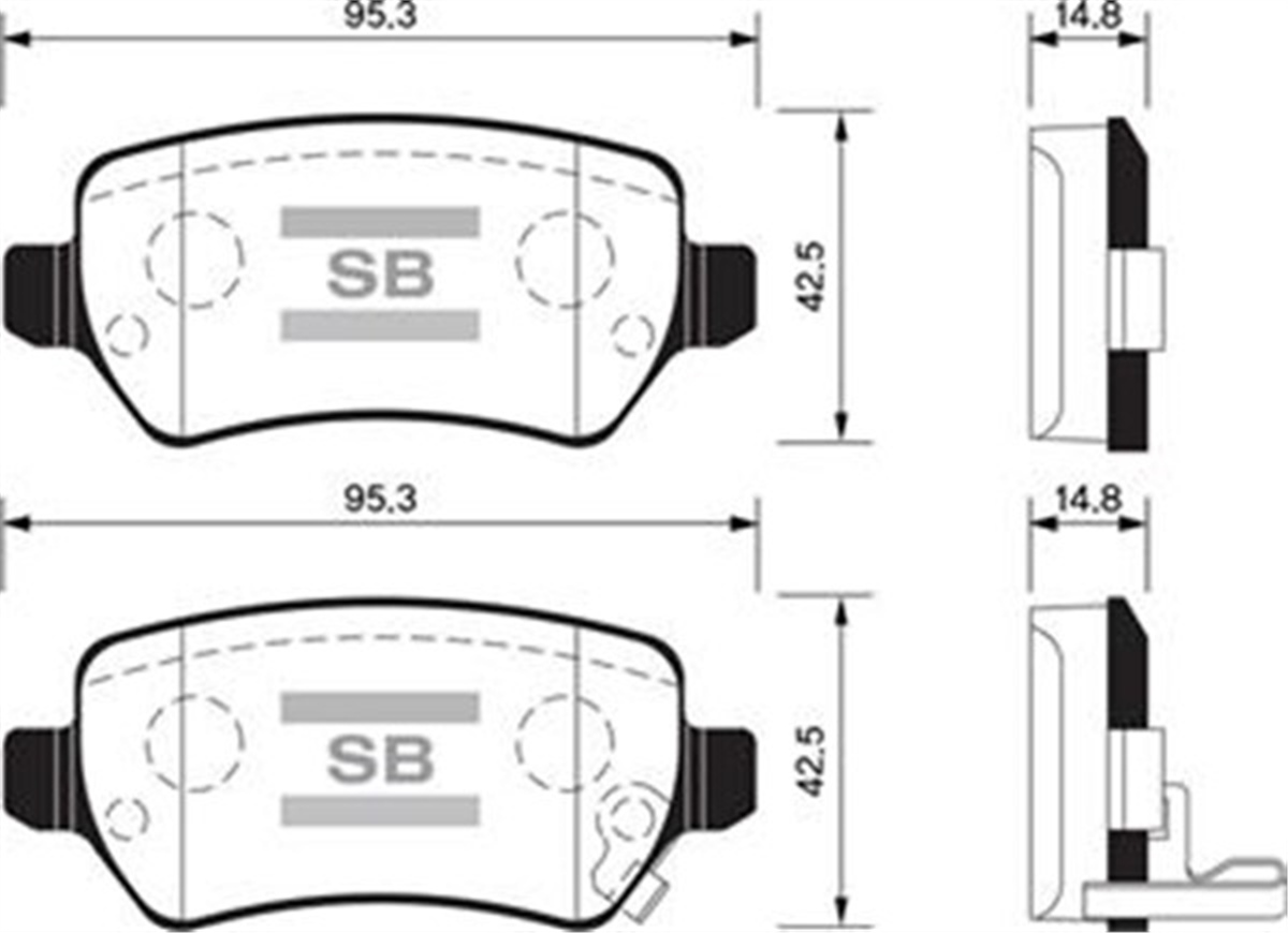 YEDEK PARÇAARKA BALATA ASTRA G 98 ASTRA H 05 MERIVA 03 ZAFIRA 00 COMBO 02 GDB1515-GDB1831 SANGSIN SP1536SANGSINSANGSIN SP1536