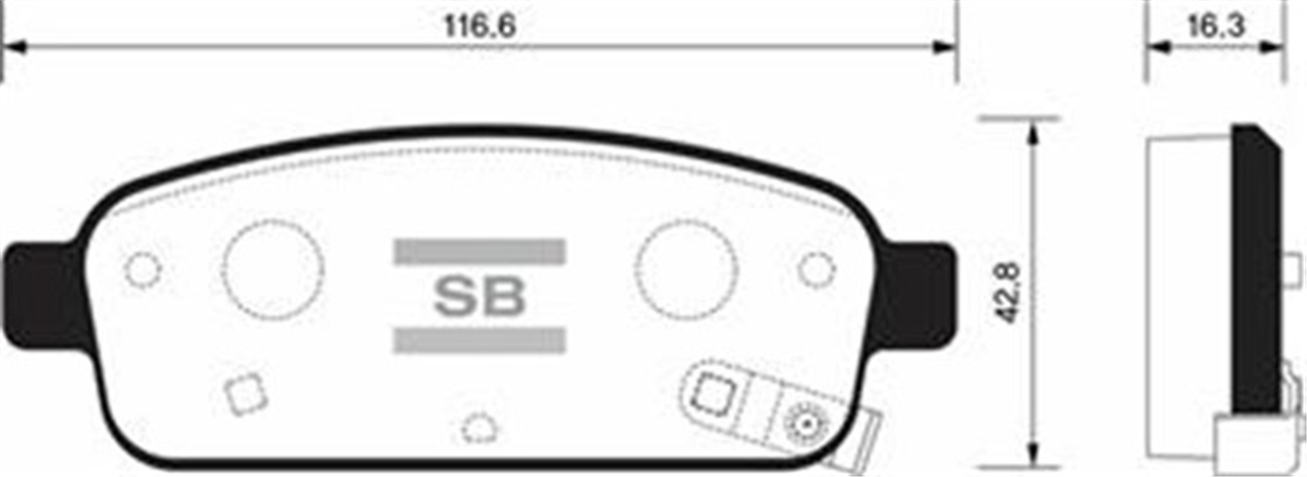 YEDEK PARÇAARKA BALATA ASTRA J 1.3CDTI-1.4-1.6-1.7CDTI-2.0CDTI 10 ZAFIRA 1.4-1.8-2.0CDTI 11 GDB1844 SANGSIN SP1363SANGSINSANGSIN SP1363