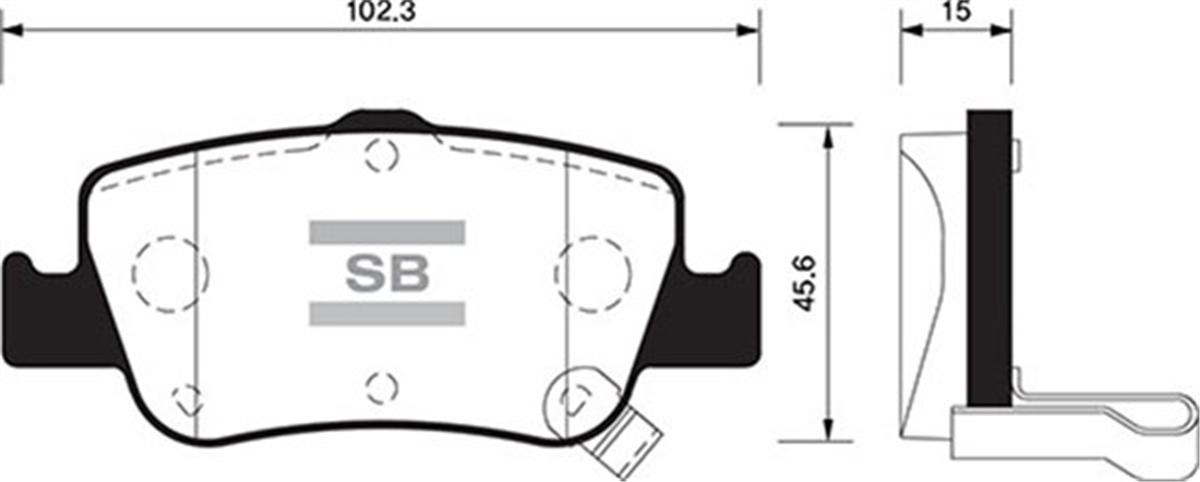 YEDEK PARÇAARKA BALATA AURIS-COROLLA 1.4D-1.4 VVTI-1.6 VVTI-2.0D-4D-2.2D 07 GDB3480 SANGSIN SP1501SANGSINSANGSIN SP1501
