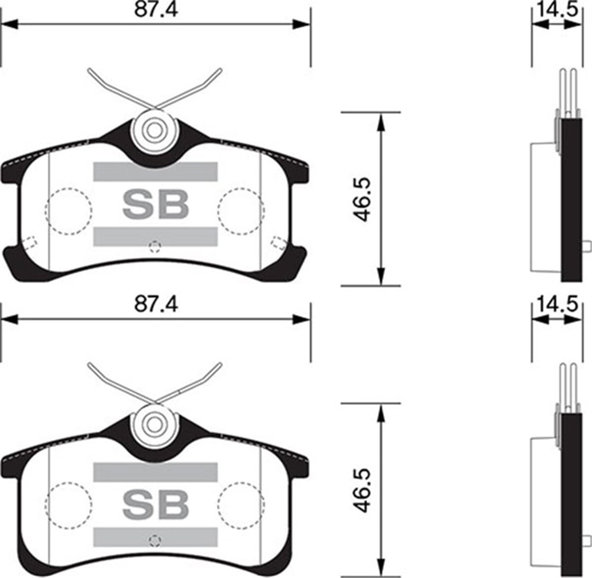 YEDEK PARÇAARKA BALATA AVENSIS 1.8 VVTI-2.0 VVTI 01-03 SANGSIN SP1575SANGSINSANGSIN SP1575