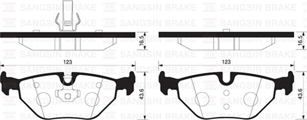 YEDEK PARÇAARKA BALATA BMW E36 95-99 00-05 E85 3.0Sİ 06 ROVER 75 99-05 SAAB 9.5 97-05 GDB1344-GDB1430 SANGSIN SP2162SANGSINSANGSIN SP2162