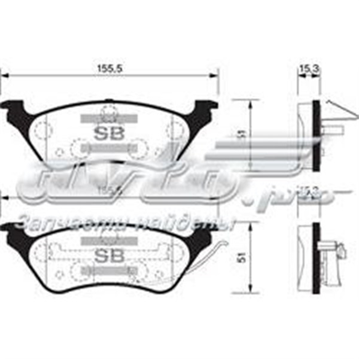 YEDEK PARÇAARKA BALATA CARAVAN 3.3 AWD-3.8 00-07 VOYAGER III 2.4-2.5-2.8CRDİ-3.3 00 CHEROKEE 01-08 GDB4130 SANGSIN SP1441SANGSINSANGSIN SP1441