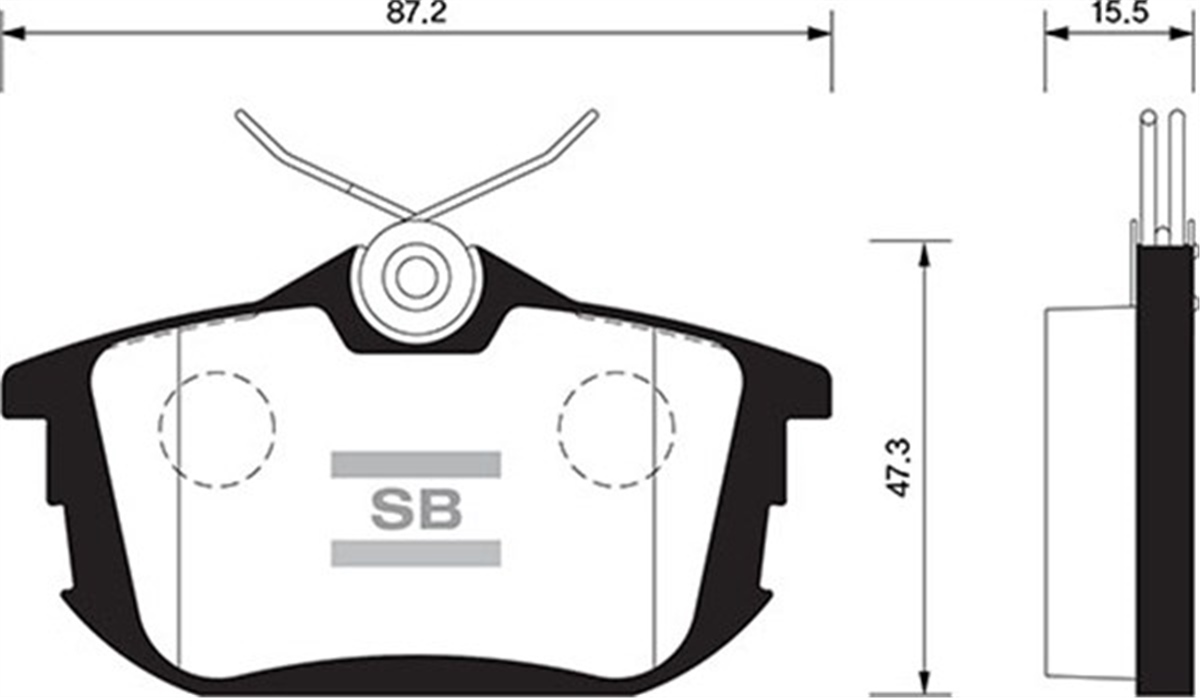 YEDEK PARÇAARKA BALATA CARISMA 95-06 COLT 1.3-1.5 04-12 VOLVO S40 1.6-1.8-2.0-2.0T V40 95-04 GDB1314-G SANGSIN SP1531SANGSINSANGSIN SP1531
