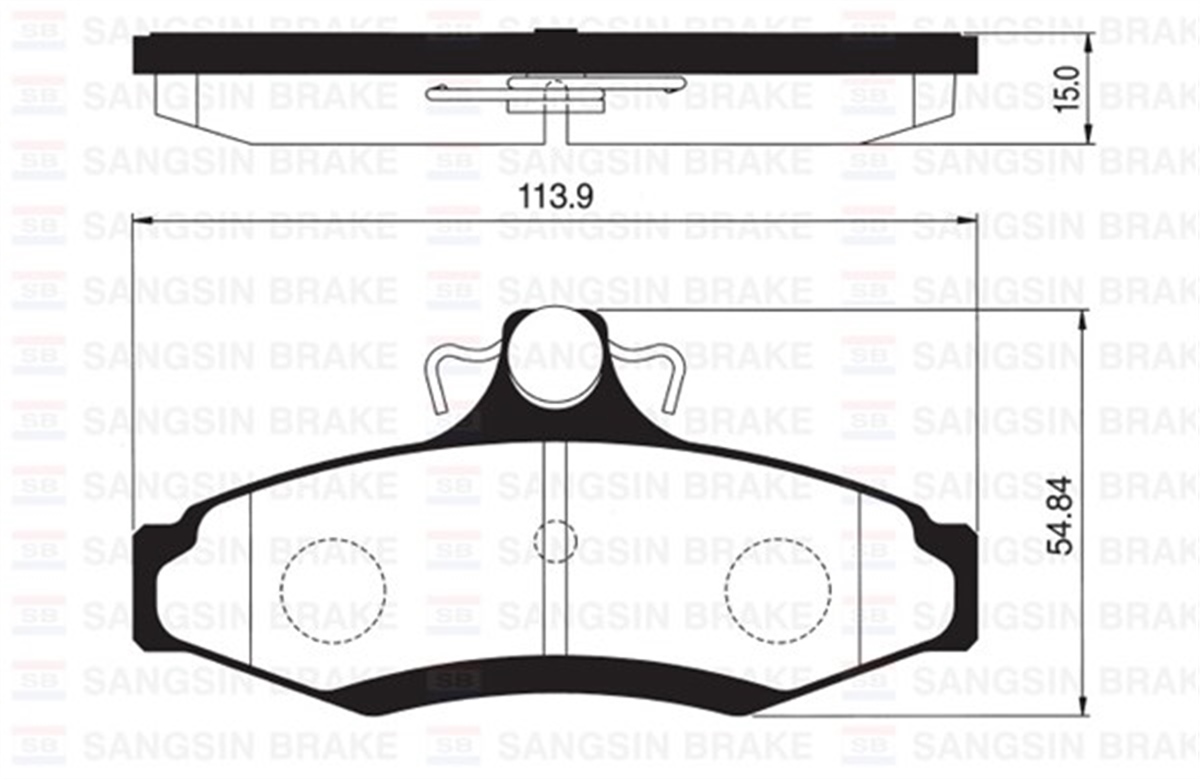YEDEK PARÇAARKA BALATA CHEVROLET-DAEWOO NUBIRA 2.0 CDX 97 LEGANZA 2.0-2.2 99 GDB3172 SANGSIN SP1114SANGSINSANGSIN SP1114
