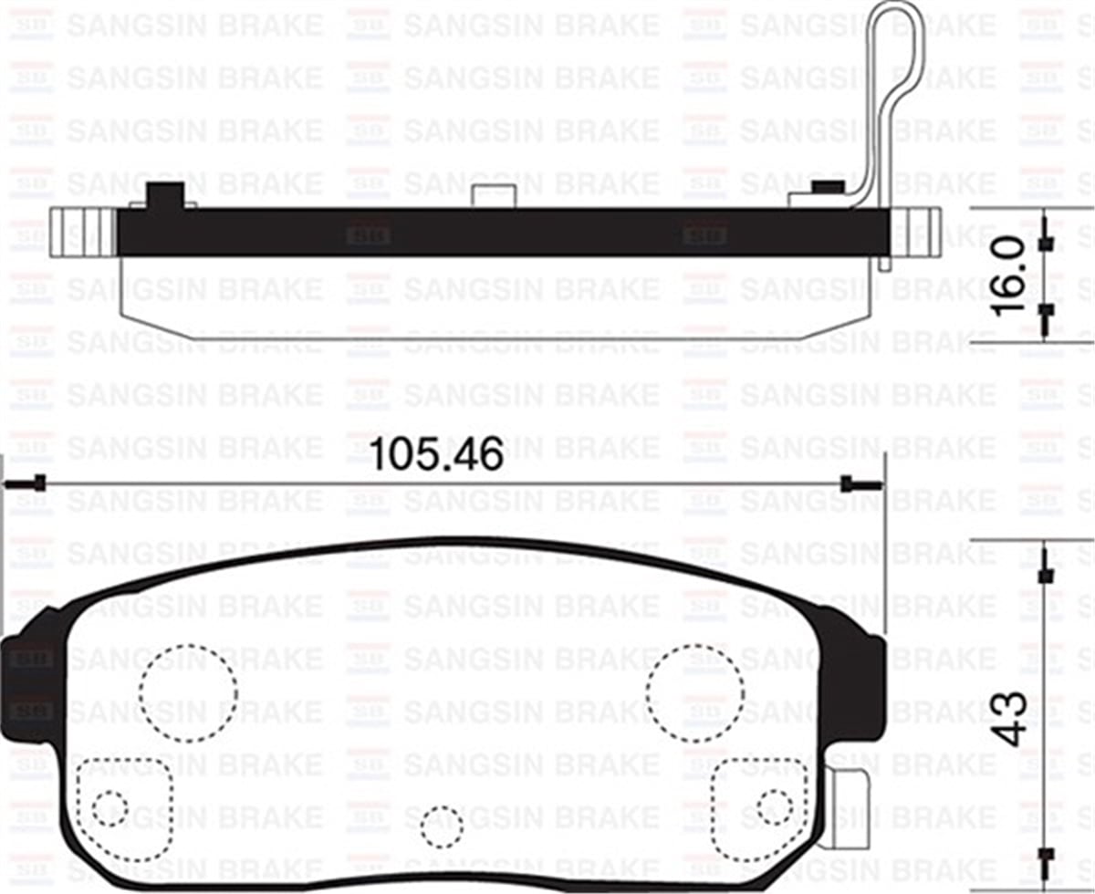 YEDEK PARÇAARKA BALATA DİSK MAZDA RX-8 03 NISSAN MAXIMA SW 00-03 GDB3357 SANGSIN SP1163SANGSINSANGSIN SP1163